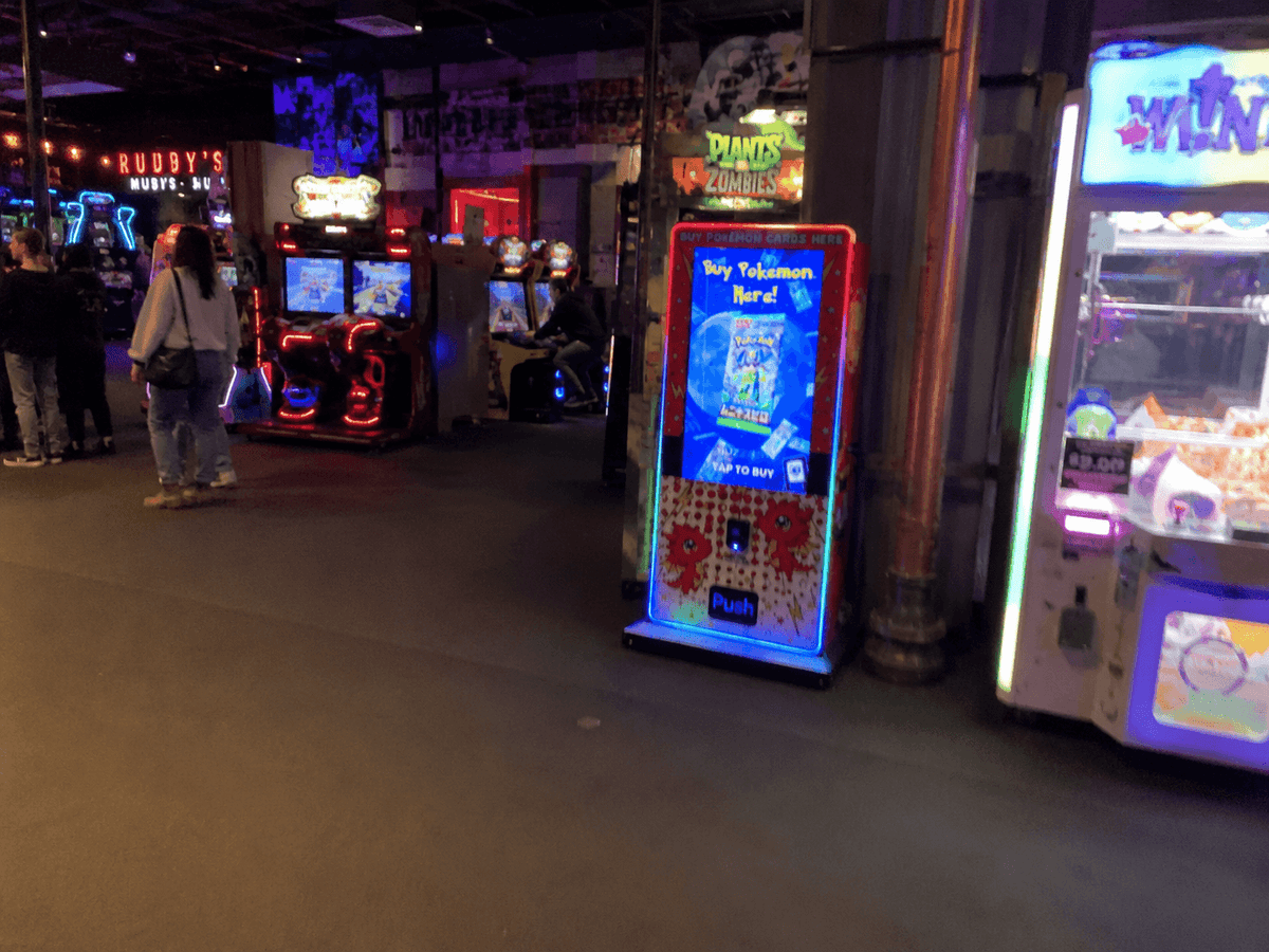 trading card tcg vending machine cost