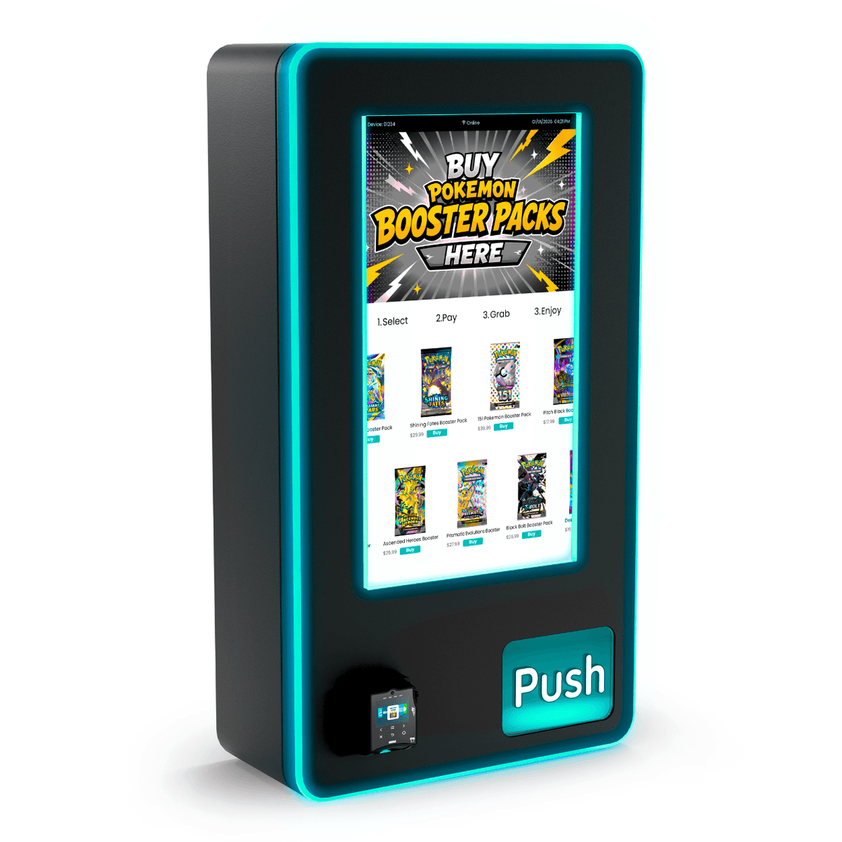 pokemon card vending machine price Trading and has 15 aisles Buy in bulk and save:10 BOX SET 151 Single Scoop: Mono-White Lifegain
