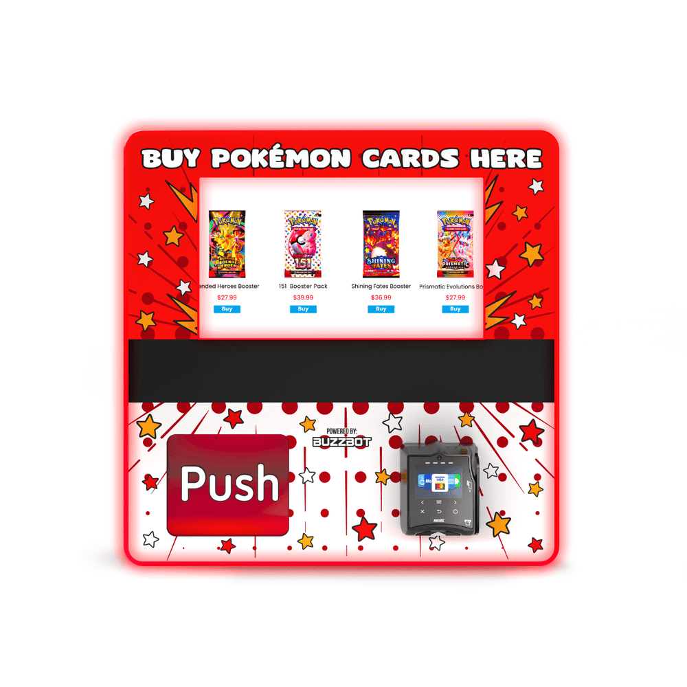 BuzzBot LiteBot trading card vending machine